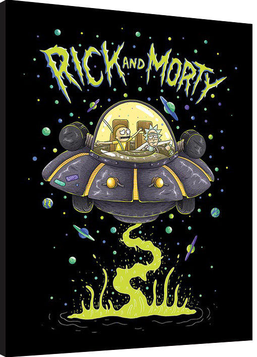 Rick and Morty - UFO Gerahmte Poster, Bilder, 34.3 × 44.5 cm