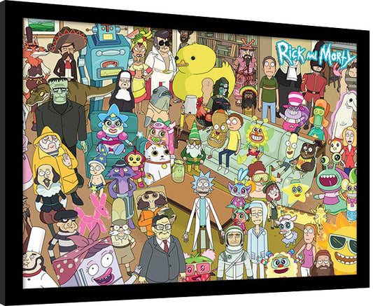 Rick and Morty - Total Rickall Gerahmte Poster, Bilder, 44.5 × 34.3 cm