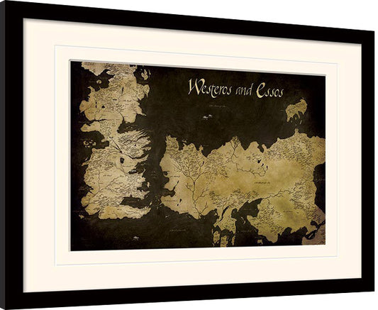 Game of Thrones - Westeros Gerahmte Poster, Bilder, 34.3 × 44.5 cm