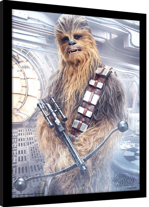 Star Wars: Die letzten Jedi - Chewbacca Bowcaster Gerahmte Poster, Bilder, 30 × 40 cm