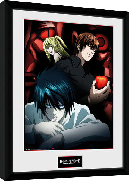 Death Note - Light L and Misa Gerahmte Poster, Bilder, 34 × 44.2 cm
