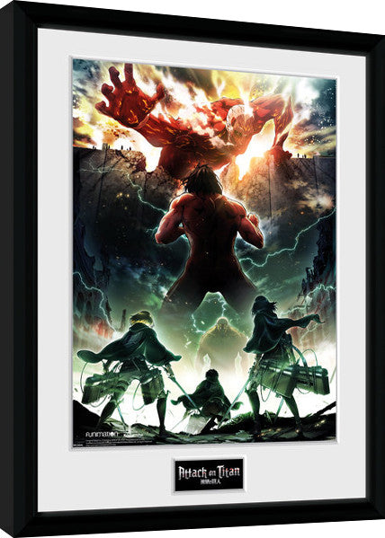Attack On Titan Season 2 - Key Art Gerahmte Poster, Bilder, 30.5 × 40.6 cm