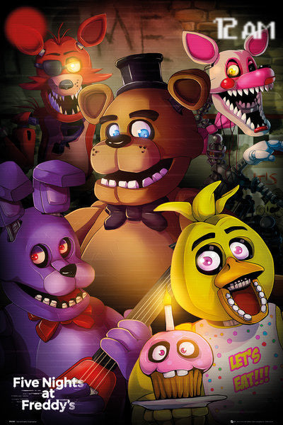 Five Nights At Freddys - 12 AM Poster, Plakat, 61 × 91.5 cm