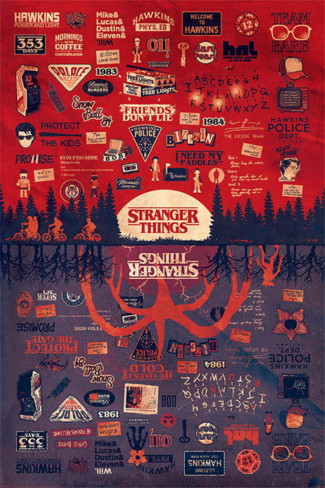 Stranger Things - The Upside Down Poster, Plakat, 61 × 91.5 cm