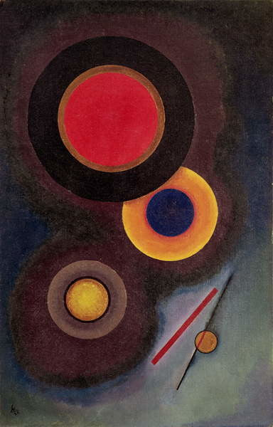 Leinwand Poster, Bilder Composition with Circles and Lines (1926), Wassily Kandinsky, 65 × 100 cm