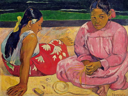 Leinwand Poster, Bilder Women of Tahiti, On the Beach, 1891, Paul Gauguin, 80 × 60 cm