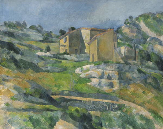 Leinwand Poster, Bilder Houses in the Provence: The Riaux Valley near L'Estaque, Paul Cezanne, 90 × 70 cm