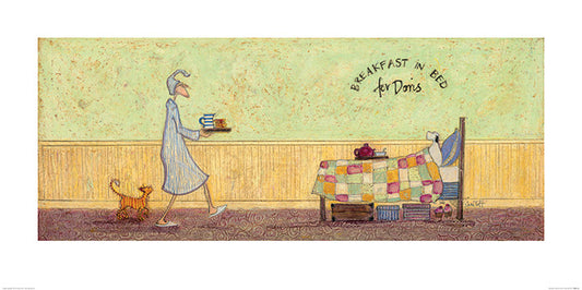 Kunstdruck Sam Toft - Breakfast in Bed For Doris, 100 × 50 cm