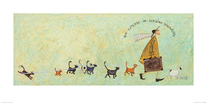 Kunstdruck Sam Toft - The Suitcase of Sardine Sandwiches, 100 × 50 cm
