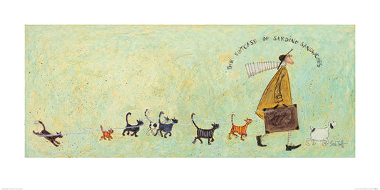 Kunstdruck Sam Toft - The Suitcase of Sardine Sandwiches, 100 × 50 cm
