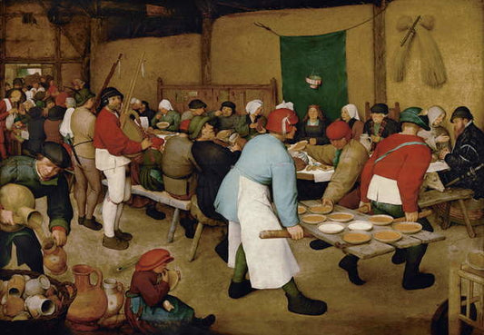 Leinwand Poster, Bilder Peasant Wedding, 1568, Pieter the Elder Bruegel, 100 × 70 cm
