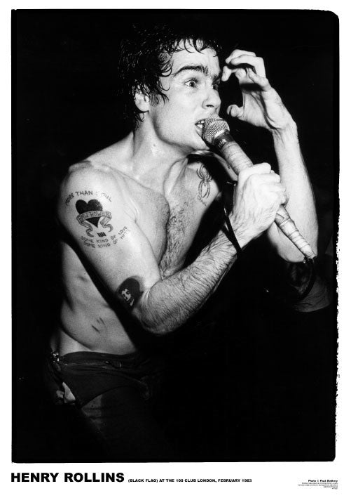 Black Flag - Henry Rollins ’81 Poster, Plakat, 59.4 × 84.1 cm
