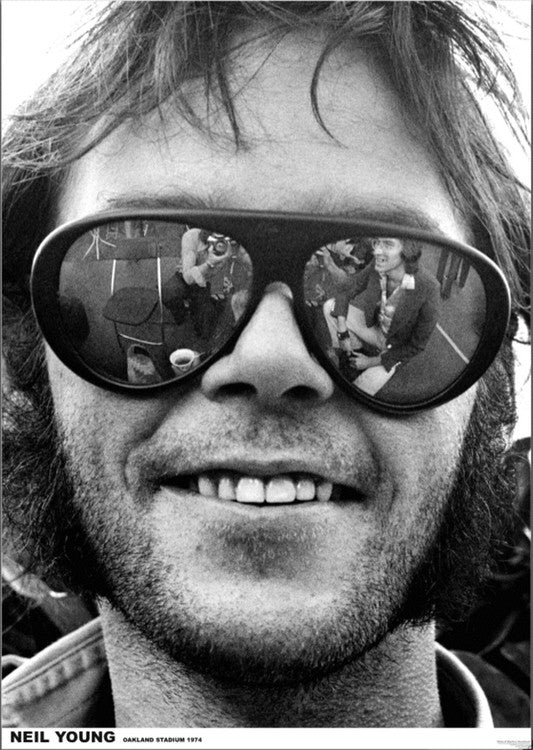 Neil Young - Oakland 1974 Poster, Plakat, 59.4 × 84.1 cm