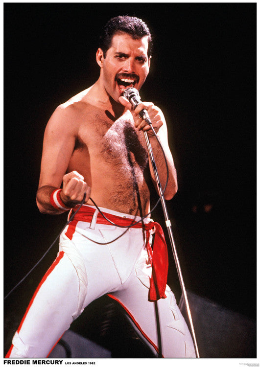 Queen (Freddie Mercury) - Los Angeles 1982 Poster, Plakat, 59.4 × 84.1 cm