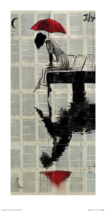 Kunstdruck Loui Jover - Serene Days, 30 × 60 cm