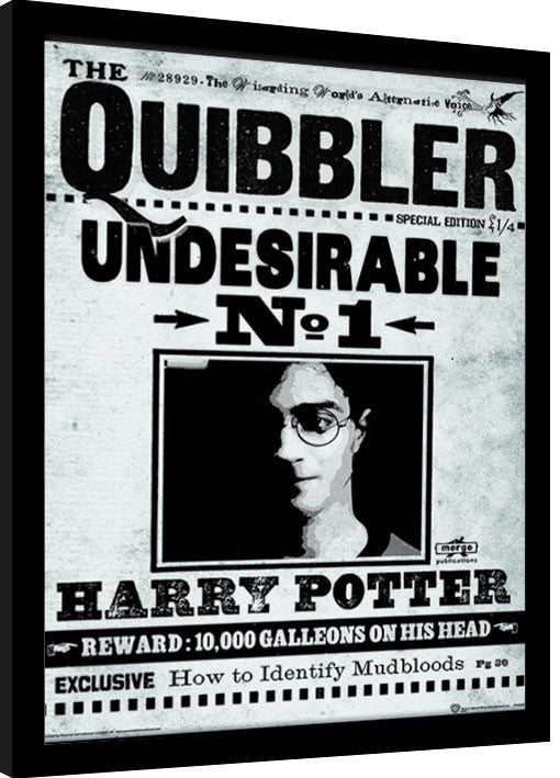 Harry Potter - The Quibbler Gerahmte Poster, Bilder, 34.3 × 44.5 cm