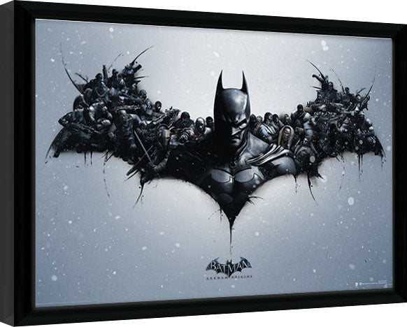 Batman: Arkham Origins - Logo Gerahmte Poster, Bilder, 44.5 × 34.3 cm