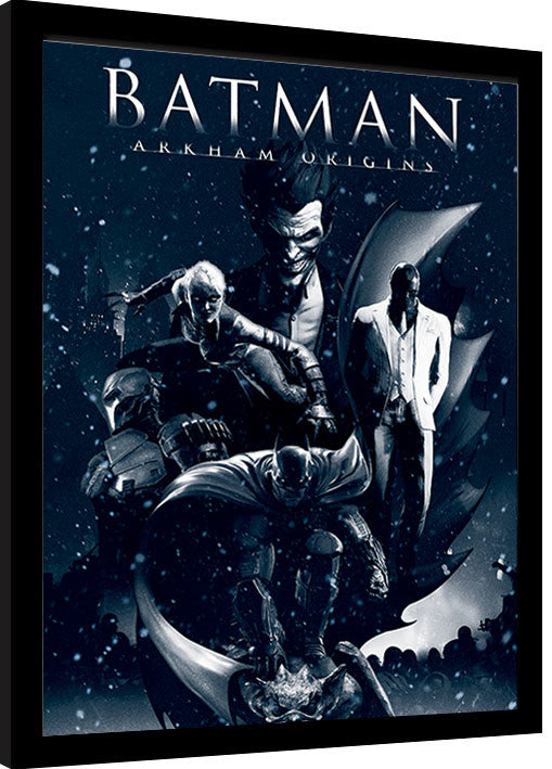 Batman: Arkham Origins - Montage Gerahmte Poster, Bilder, 34.3 × 44.5 cm