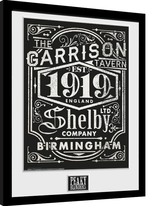 Peaky Blinders - Label Gerahmte Poster, Bilder, 30.5 × 40.6 cm