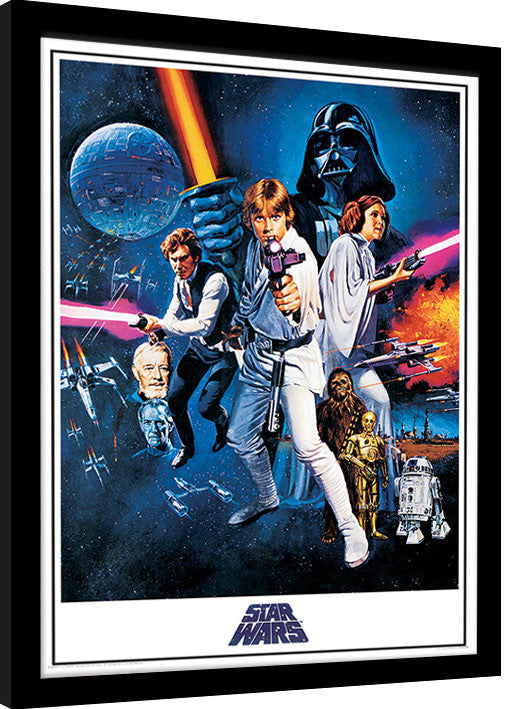 Star Wars: Eine neue Hoffnung - One Sheet Gerahmte Poster, Bilder, 30 × 40 cm