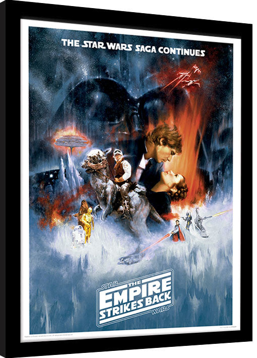 Star Wars: Imperium Schlägt Zurück - One Sheet Gerahmte Poster, Bilder, 34.3 × 44.5 cm