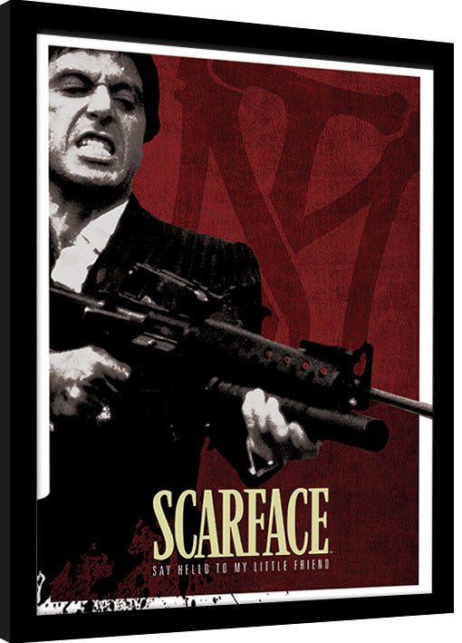 Scarface - Blood Red Gerahmte Poster, Bilder, 30 × 40 cm