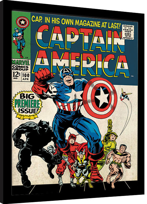 Captain America - Premiere Gerahmte Poster, Bilder, 34.3 × 44.5 cm