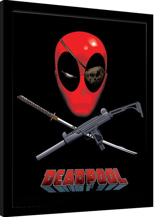 Deadpool - Eye Patch Gerahmte Poster, Bilder, 34.3 × 44.5 cm