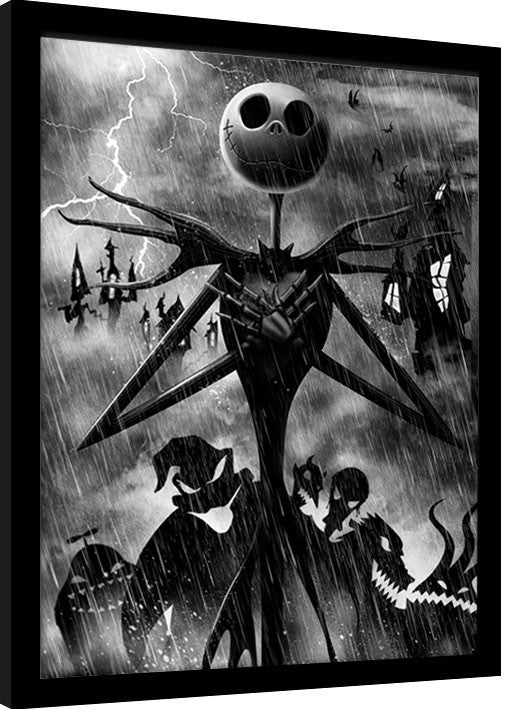Nightmare Before Christmas - Jack Storm Gerahmte Poster, Bilder, 34.3 × 44.5 cm