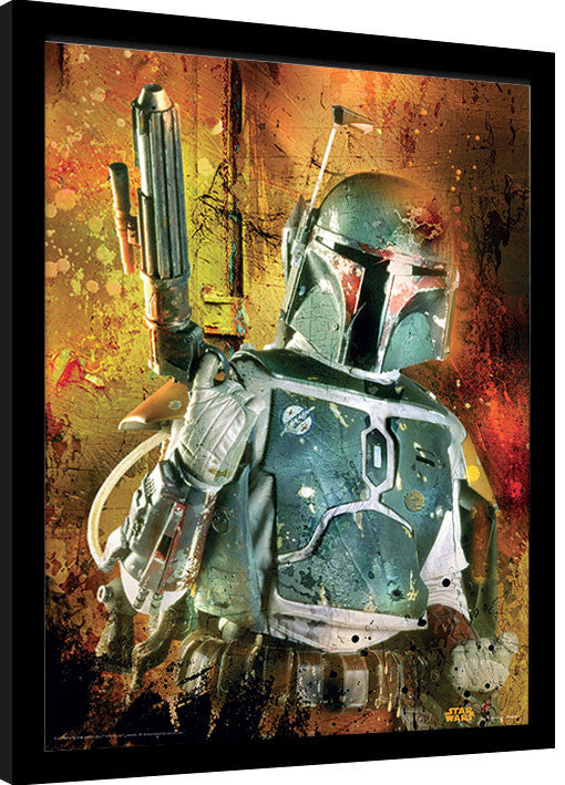 Star Wars - Boba Fett Painted Gerahmte Poster, Bilder, 34.3 × 44.5 cm