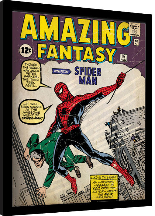 Spider-Man - Issue 1 Gerahmte Poster, Bilder, 34.3 × 44.5 cm