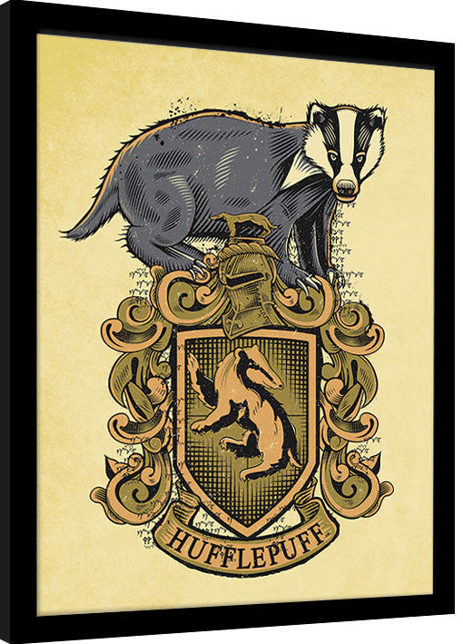 Harry Potter - Hufflepuff Gerahmte Poster, Bilder, 34.3 × 44.5 cm