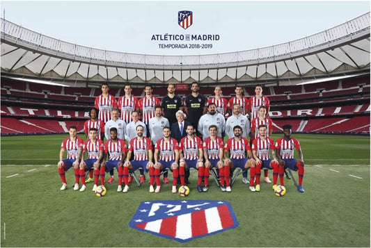 Atletico Madrid 2018/2019 - Plantilla Poster, Plakat, 91.5 × 61 cm