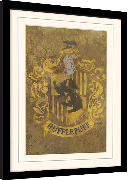 Harry Potter - Hufflepuff Crest Gerahmte Poster, Bilder, 34.3 × 44.5 cm