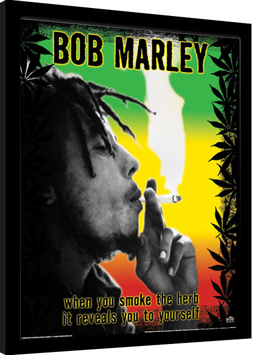 Bob Marley - Herb Gerahmte Poster, Bilder, 34.3 × 44.5 cm