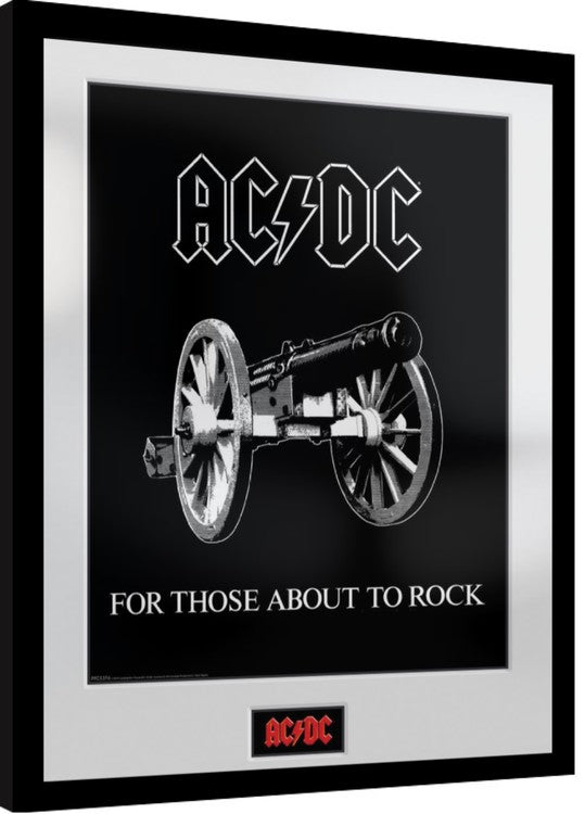 AC/DC - For Those About to Rock Gerahmte Poster, Bilder, 30 × 40 cm