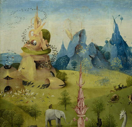 Leinwand Poster, Bilder Der Garten der Lüste, Hieronymus Bosch, 70 × 70 cm