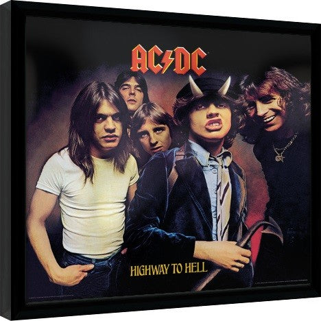AC/DC - Highway To Hell Gerahmte Poster, Bilder, 31.5 × 31.5 cm
