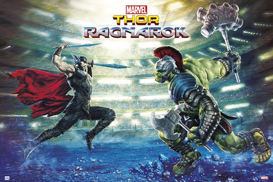 Thor Ragnarok - Battle Poster, Plakat, 91.5 × 61 cm