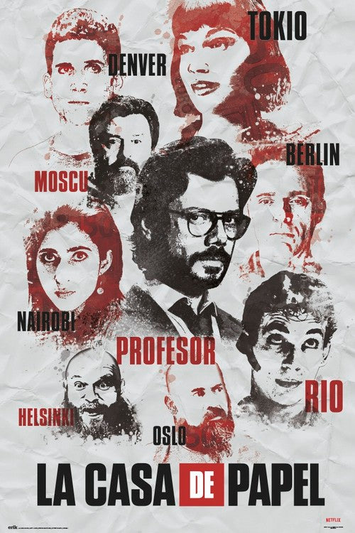 Haus des Geldes - Characters Poster, Plakat, 61 × 91.5 cm