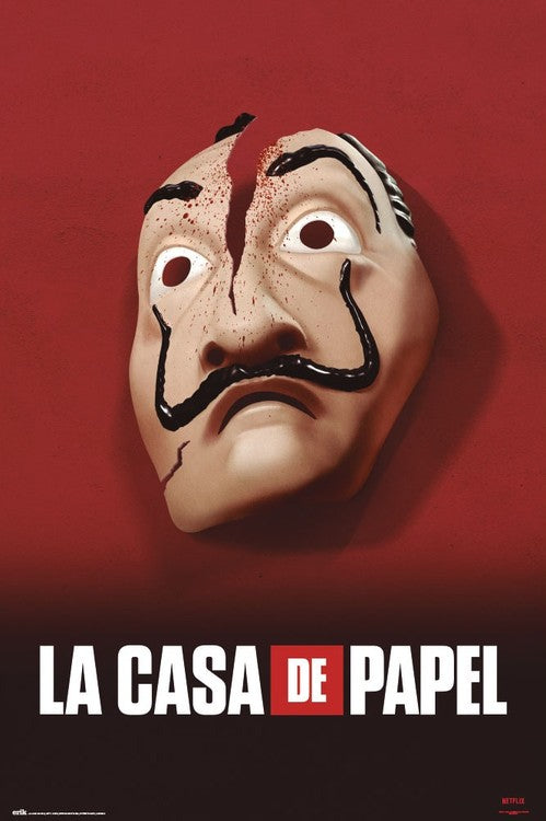 Haus des Geldes - Mask Poster, Plakat, 61 × 91.5 cm