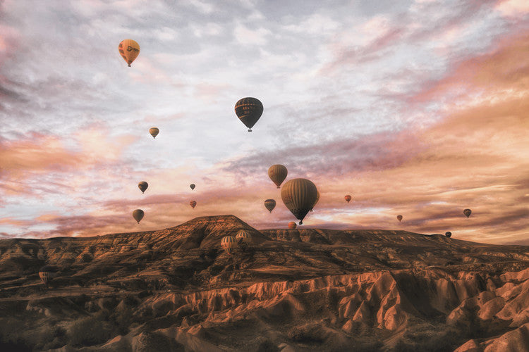 Leinwand Poster, Bilder Cappodocia Hot Air Balloon, Ayse Yorgancilar, 90 × 60 cm