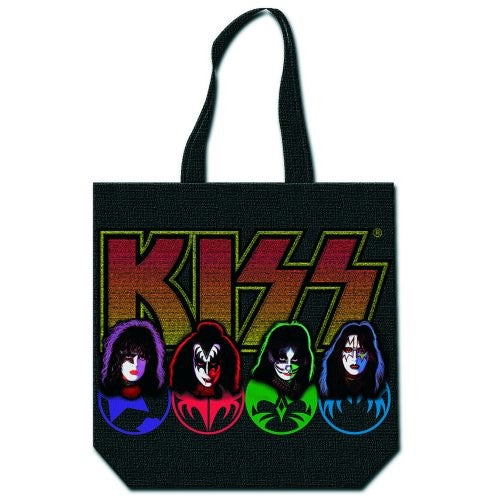 Tasche Kiss - Faces & Logo, 100% Baumwolle