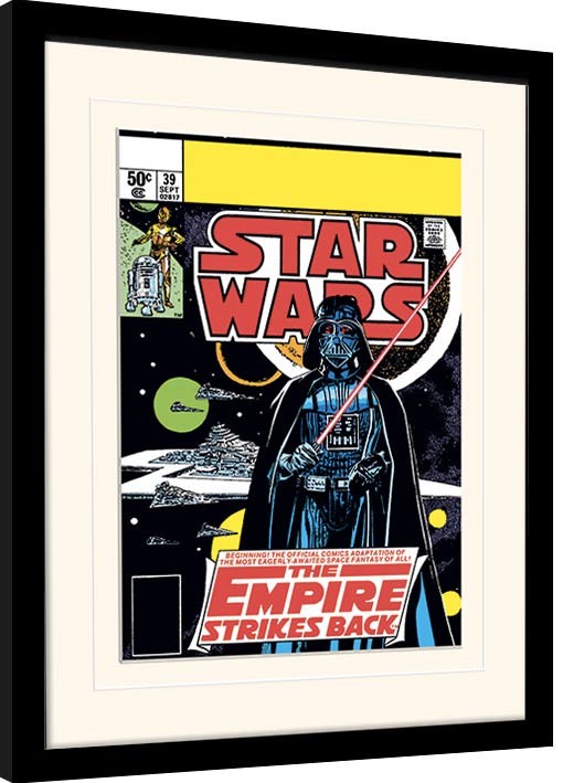 Star Wars - Vader Strikes Back Gerahmte Poster, Bilder, 30 × 40 cm