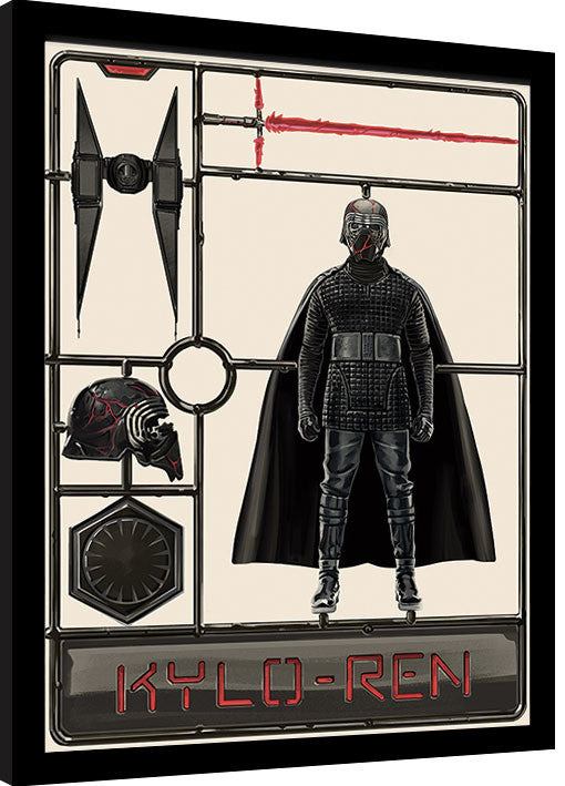 Star Wars: Der Aufstieg Skywalkers - Kylo Ren Model Gerahmte Poster, Bilder, 34.3 × 44.5 cm