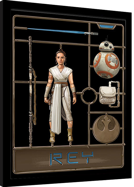 Star Wars: Der Aufstieg Skywalkers - Rey Model Gerahmte Poster, Bilder, 34.3 × 44.5 cm