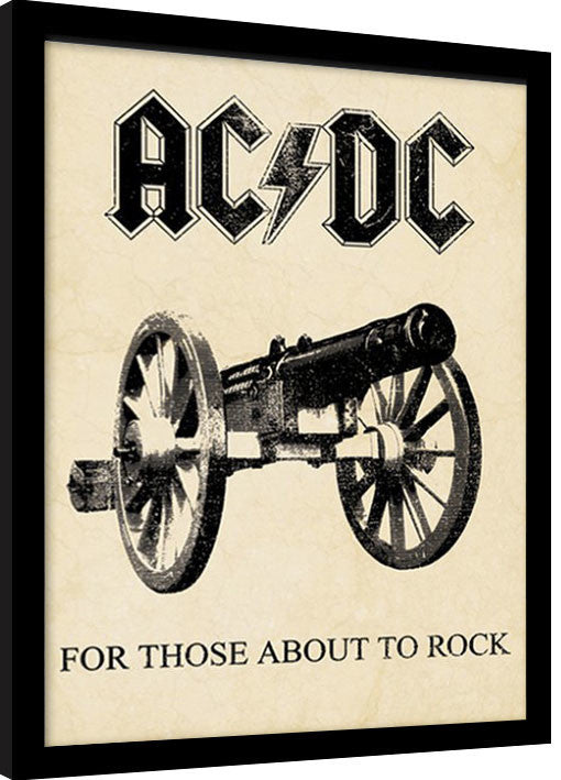 AC/DC - for those about to rock Gerahmte Poster, Bilder, 30 × 40 cm