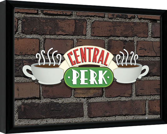 Friends - Central Perk Sign Gerahmte Poster, Bilder, 44.5 × 34.3 cm