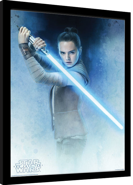 Star Wars: Die letzten Jedi - Rey Lightsaber Guard Gerahmte Poster, Bilder, 34.3 × 44.5 cm