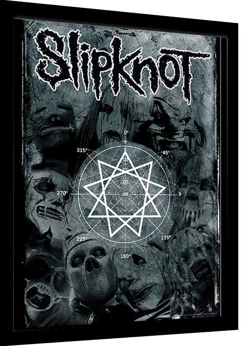 Slipknot - Pentagram Gerahmte Poster, Bilder, 34.3 × 44.5 cm
